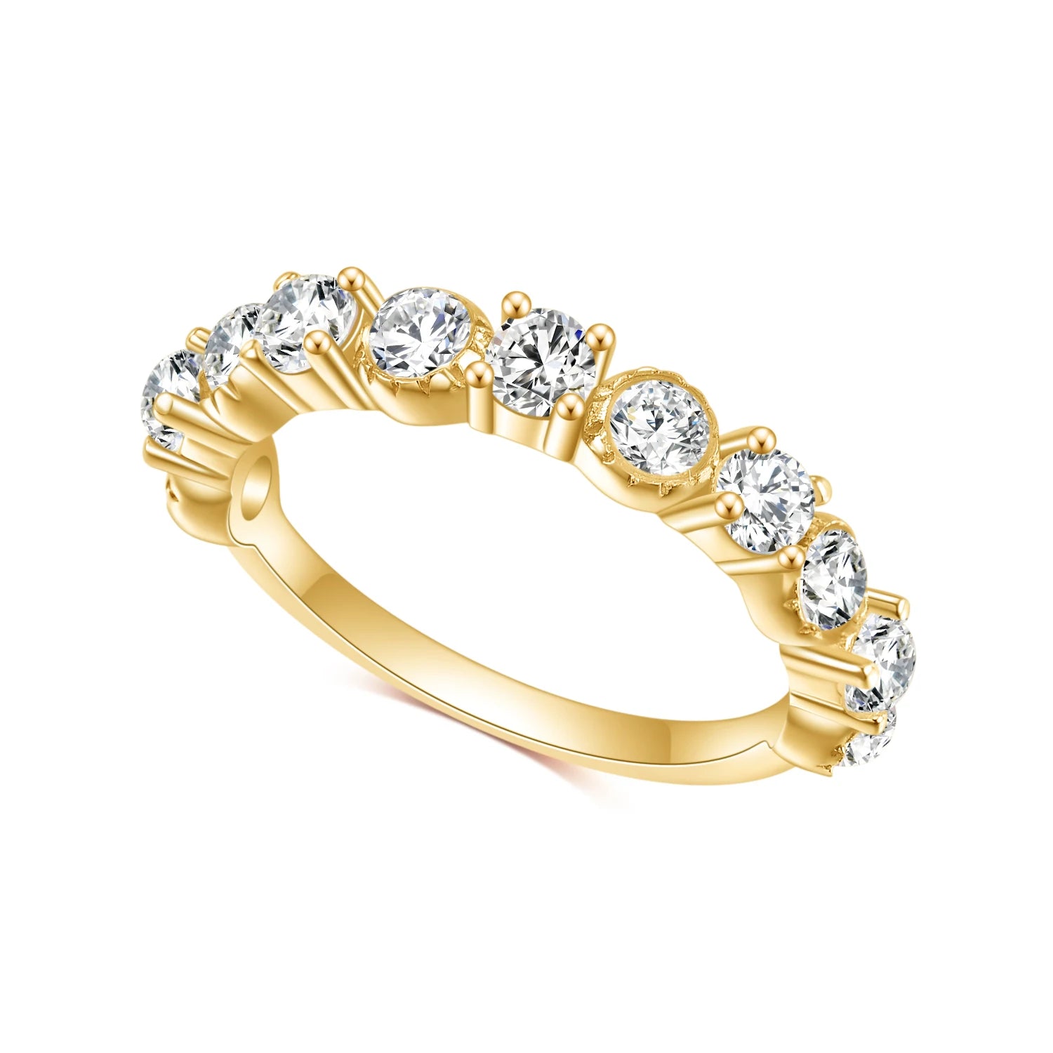 OL0953 Abiding Jewelry Fashion Round Brilliant Cut 3mm AAAAA White Cubic Zirconia Jewelry Silver Rings for Wholesale