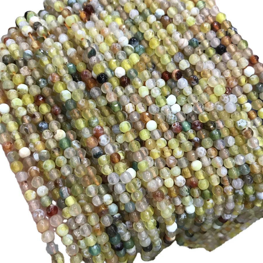 Wholesale Faceted Agate Beads Loose Natural 3mm Necklace Jewelry Making Crystal Beads for Jewelry Making