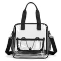 2025 Spring Clear Bag for Stadium Events Approved Reinforced Straps Crossbody Tote Bag with Zipper