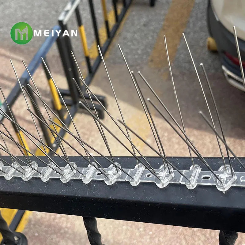 Hot Sale  50cm Metal Proof Anti Theft Barrier Plastic Base Stainless Steel Mat Pigeon Bird Spikes