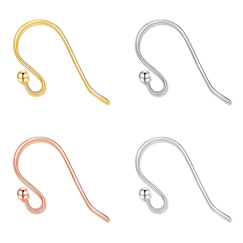 Wholesale 925 Sterling Silver Jewelry Earring Accessories Earring Hoop Components