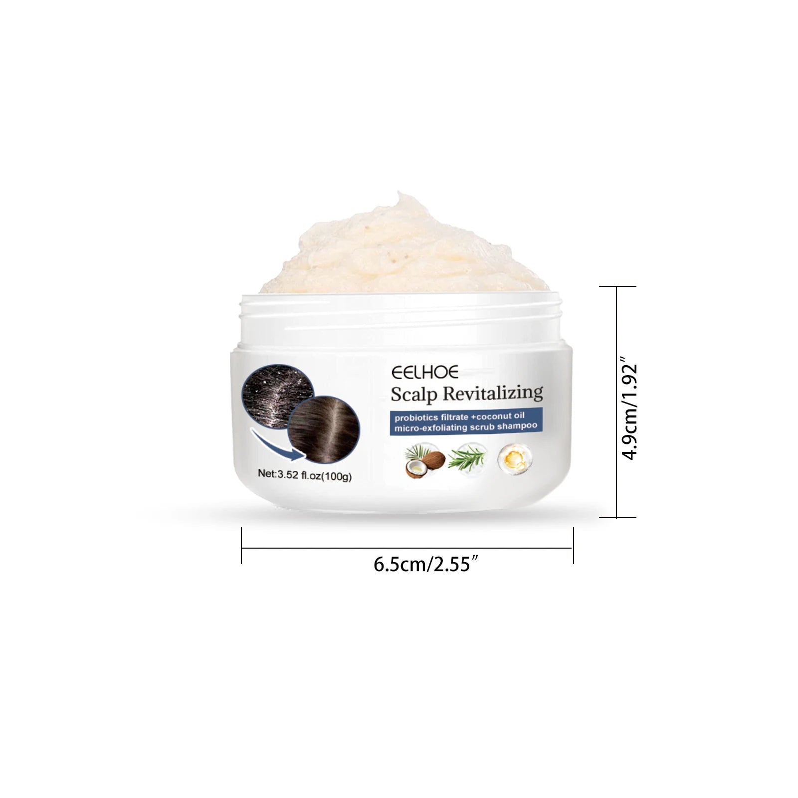 OEM Custom logo Private Label Korean Hair and Scalp Hair Scrub Treatment Deep Cleaning Scalp Scrub Cream
