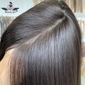 Hair Topper Europeo Pu Base European Virgin Hair Natural Dark Brown Black Skin Base Human Hair Topper