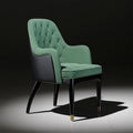 Dinning Chair Luxury Italian Modern Chesterfield PU Leather Tufted Upholstered Dining Chair