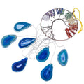 HZ Wholesale Agate Slices Wind Chimes Home Decoration Jewelry Necklace Pendant Agate Slices Tumbled Stone Chips Wind Chime