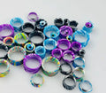 Evorte Stainless Steel Rainbow Sweet Colors Ear Stretcher Plugs Tunnels Expander Wedding Body Jewelry