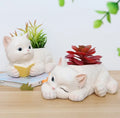 Rural Simulated Cat Resin Succulent Flowerpot Creative Cute Kitten Desktop Potted Gardening Flowerpot