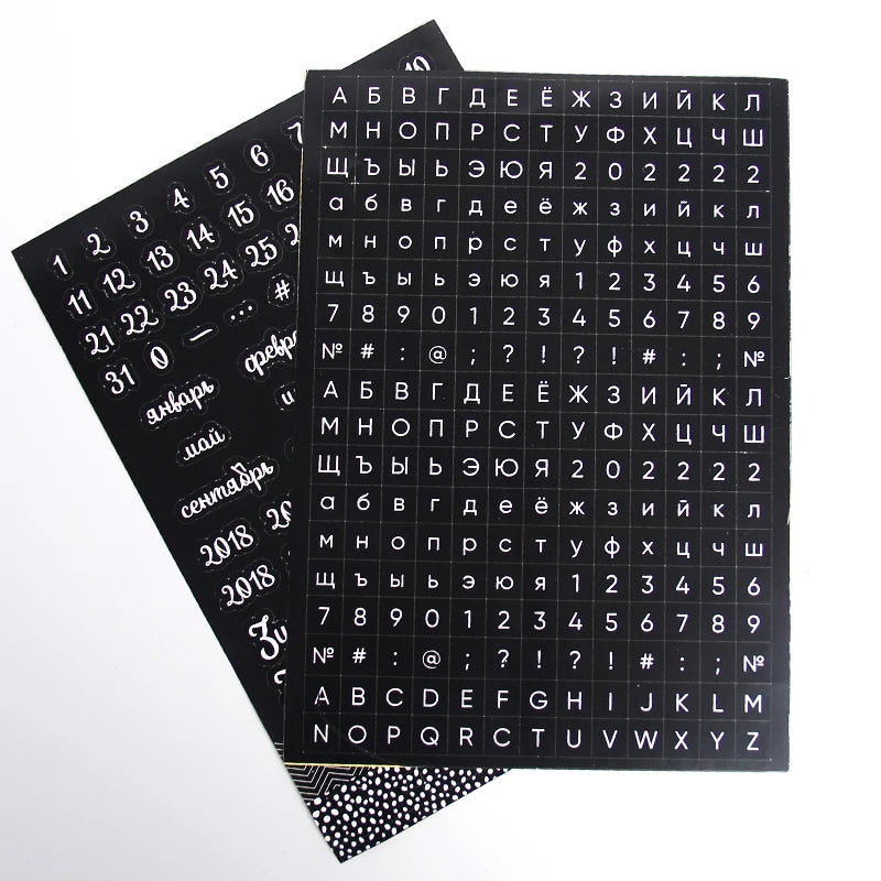 Arabic Numerals Adhesive Stickers Custom A5 Safety and Eco-friendly Self Adhesive Sticker Paper Sticker Labels for Album Book