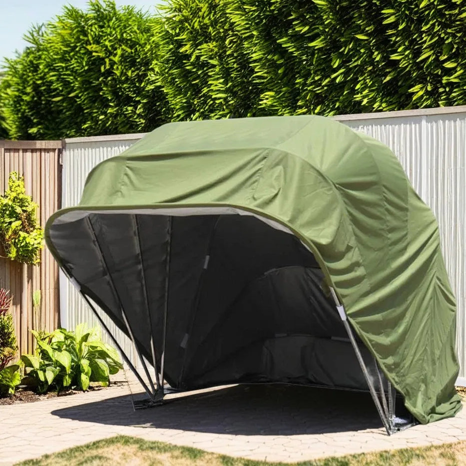 Customize 6M Semi Automatic Mobile Car Shed Stainless Steel Folding Parking Shed Household Rain Snow Protection Mobile Carport