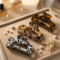 BSCI & GRS Factory Custom Logo Jumbo 13cm Large Rectangular Matte Tortoiseshell Cellulose Acetate Big Hair Claw Clips for Women