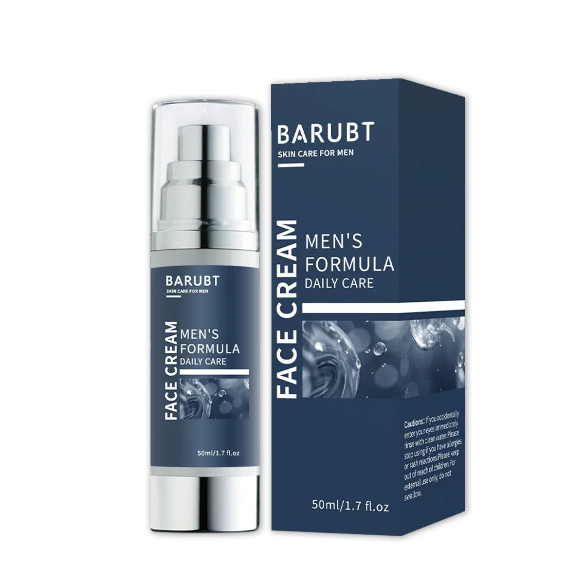 BARUBT Men's 50ml Glycerin-Based Moisturizing Face Cream for Hydrating Facial Skin Care Oil Control for Men