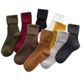 Wuyang Factory WY-104 Women's Crew Socks Long Knit Turn Cuff Cotton Slouchy Socks for Women and Ladies Socks