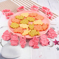 DIY Cartoon Biscuit Mould Christmas Cookie Cutters Baking Mould Cookie Tools Cake Decorating Tools ABS Plastic Box Package