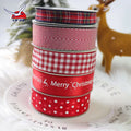 Decoration Packing Gift Christmas Red Tartan 25mm 1 Inch Checkered Ribbon Check Customized Crafts Celebration Festival Xman