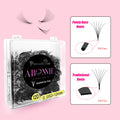 Abonnie Private Label Matte Black Loose Fans 10D 20D Mink Pro Made Volume Eyelash Trays Pointy Base Promade Lash Extension Fans