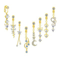 Gaby New Fake Belly Piercing butterfly Clip on Belly Ring Flower Non Piercing Navel Ring Fashion Jewelry