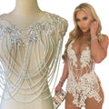 WDP-297 Keering Fashion Handmade Bridal Colorful Crystal Clear Stone Rhinestone Beaded Applique for Tassel Prom Dress