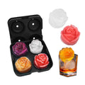 Design Cute Sphere Beautiful Big Large Rose Shaped Nice Custom Silicone Ice Cube Tray Mould