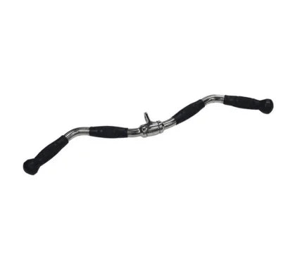 Chromed Curl Bar Cable Attachment with Revolving Hanger