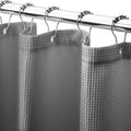 HOME Fabric Shower Curtain Liner Solid White with Magnets Hotel Quality Shower Curtain Set 70 X 72 Inches for Bathroom