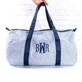 GA Warehouse Kids Seersucker Duffle Bags Personalized Children Weekender Bags Travel Bag Large Capacity DOM1141494