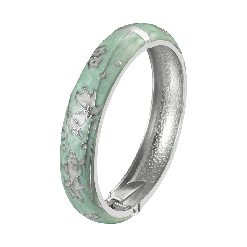 Daili Wholesale 14mm Width Silver & Goldfish Enamel Bracelet Cute Animal Fashion Bangles Other Fashion Bracelets