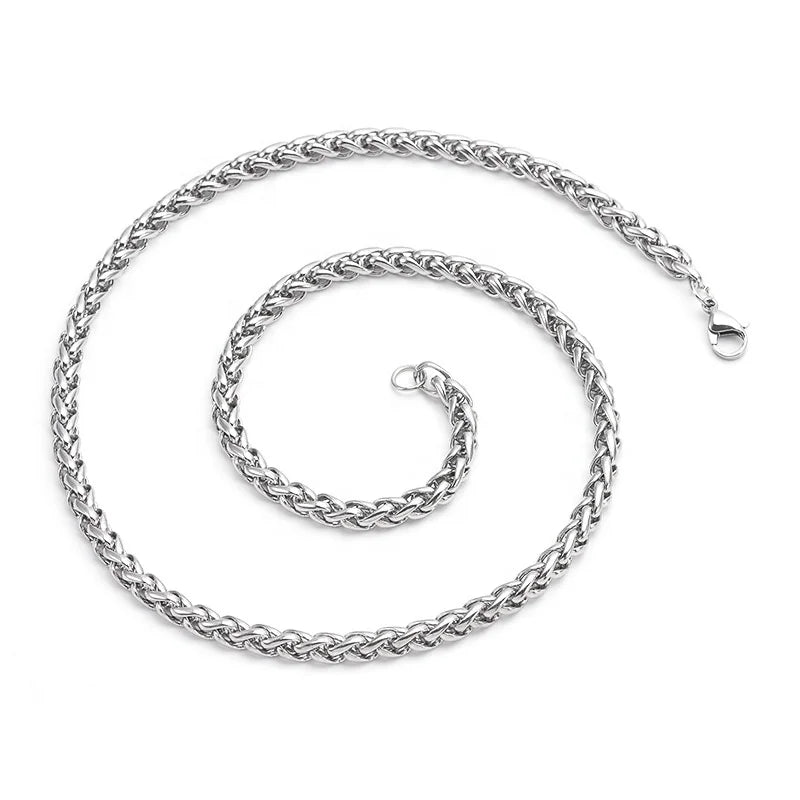 New Men's and Women's Stainless Steel Flower Basket Chain Necklace Simple Fashion Design Factory Wholesale