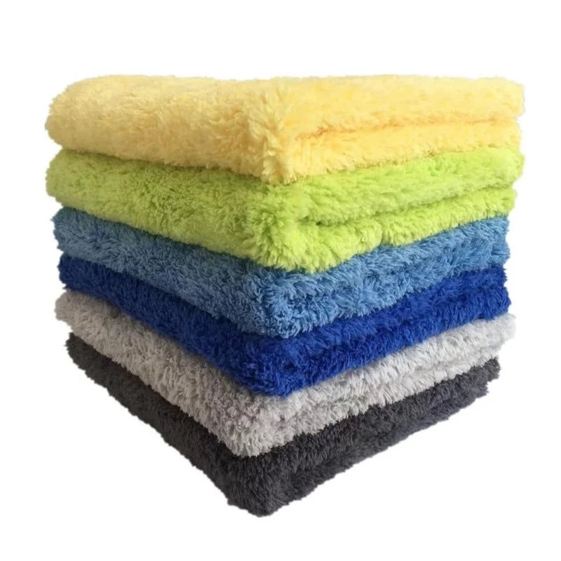 Multicolor 40*40cm Coral Fleece Microfiber Car Wash Towels Quick-Dry Auto Detailing Micro Fiber for Home Use