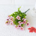 Faux Flower Daisy with Eucalyptus Leaves Artificial Plants Greenery Boxwood Porch Patio