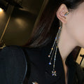 Boho Long Tassel Ear Hook Earring Fashion for Women Girl Jewelry No Ear Hole Butterfly Ear Cuffs Clip Earring