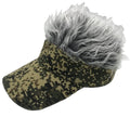 Novelty Unisex Sport Wig Visor Funny Golf Baseball Cap Spiked Flair Custom Travel Outdoor Gift-Polyester/Cotton Four Seasons