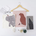 Muslin Washcloth Bamboo Gauze Handkerchief Animal Pattern Face Towel