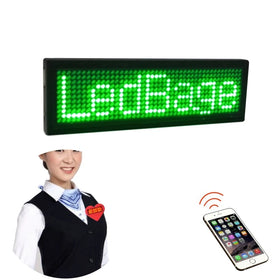 Smart APP Edit LED Name Tag Wearable Reusable LED Programmable Waiters LED Name Badge Mini LED Name Plate