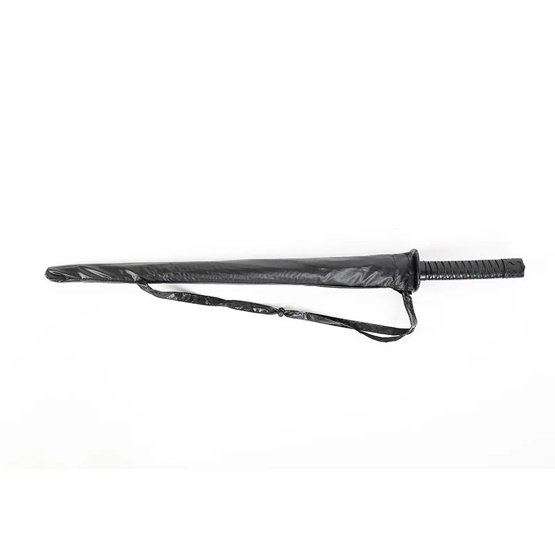 Japanese Classic Auto-Open Samurai Straight Umbrella Custom Large 8K/16K/24K Waterproof Rainy Day Promotional Katana Travel