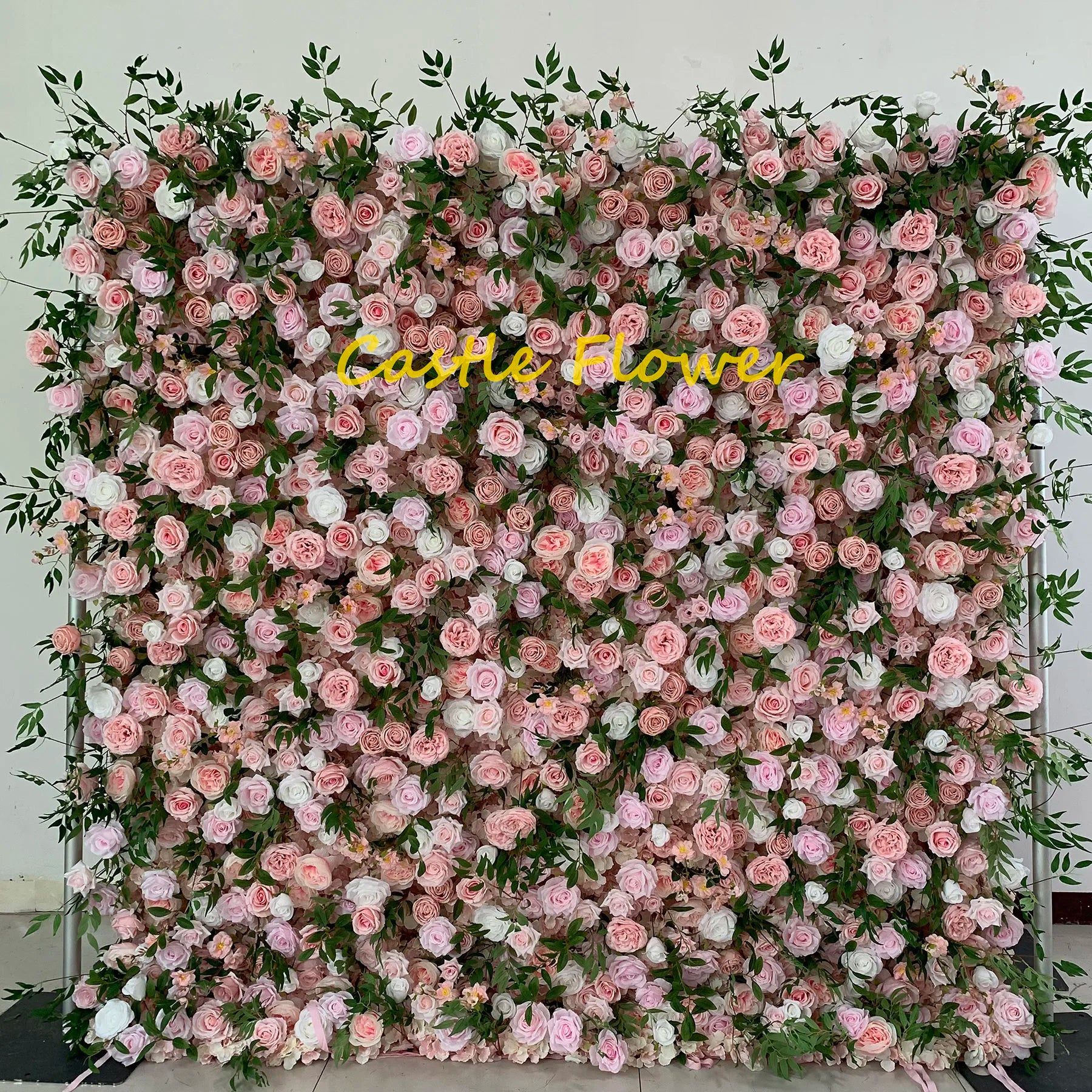 Wedding Party Artificial Rose Flower Wall Backdrop Roll up 3d 5d Wedding Wall Flower 8ft X 8ft White Flower Wall Panel