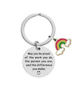May You Be Proud of the Work You Do Keychain Keyring Inspiration Smiling Face Pendant Gift Key Chain