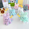 Cute Double Sided Sea Octopus Stuffed Animal Toys Octopus Rabbit Plush Keychain Toy Plushie Octopus Key Chains Grab Machine Doll