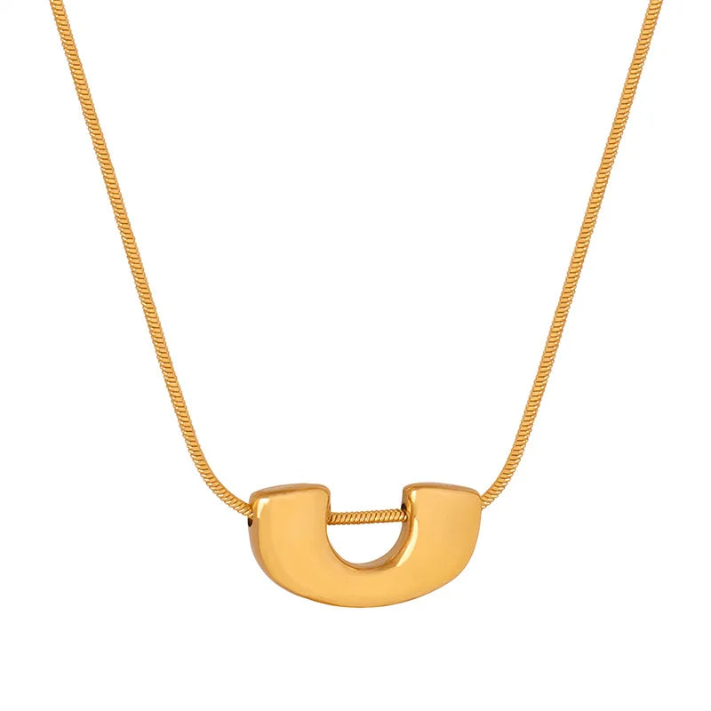 Maillard Accessories Refined Grace Snake Chain Lock Head Pendant Necklace 316L Clavicle Chain Titanium Steel Accessories