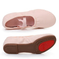 Female Adult Rubber Outsole Ballet Teacher Dance Shoes Free Lace-Up Soft Indoor-Outdoor Soles Breathable Pointe Design for