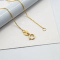 Hot Selling Fashion Jewelry 18k Genuine Gold Link Chain 18 Karat Gold Cable Chain Fine Jewelry Necklace Wholesale