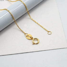 Hot Selling Fashion Jewelry 18k Genuine Gold Link Chain 18 Karat Gold Cable Chain Fine Jewelry Necklace Wholesale