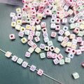 Acrylic Letter Beads 5*5mm Square Alphabet Beads Cube Loose Spacer Beads for Jewelry Making Diy Accessories