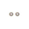E038  Cubic Zirconia Earrings CZ Earrings Brass Setting Zircon Stud Earrings Hip Hop Iced Out