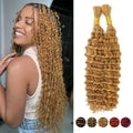 Deep Wave Brazilian Human Hair Extensions Weave Bundles 50g/Pack Bulk for Braiding Remy Hair