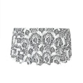 Black on White Damask Flocking Table Linens for Wedding