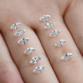 Fancy White Small Size Marquise Loose Lab Grown Diamond HPHT Diamonds Polished for Best Price