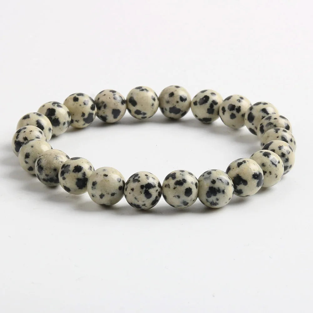 Dalmatian Jasper Bracelet  Natural Healing  Reiki Chakra Natural Stone for Fashion Jewely
