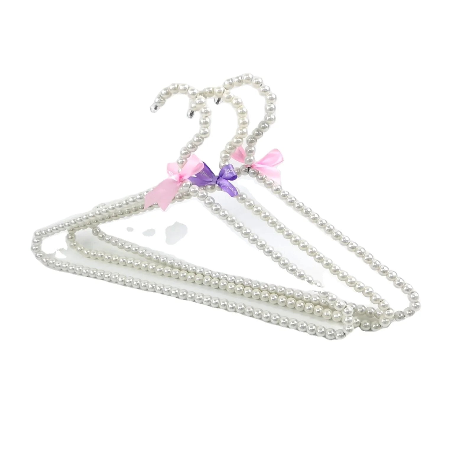 Colorful Bead & Pearl Hanger Cost-Effective Wardrobe & Living Room Clothes Hanger with Injection Technics