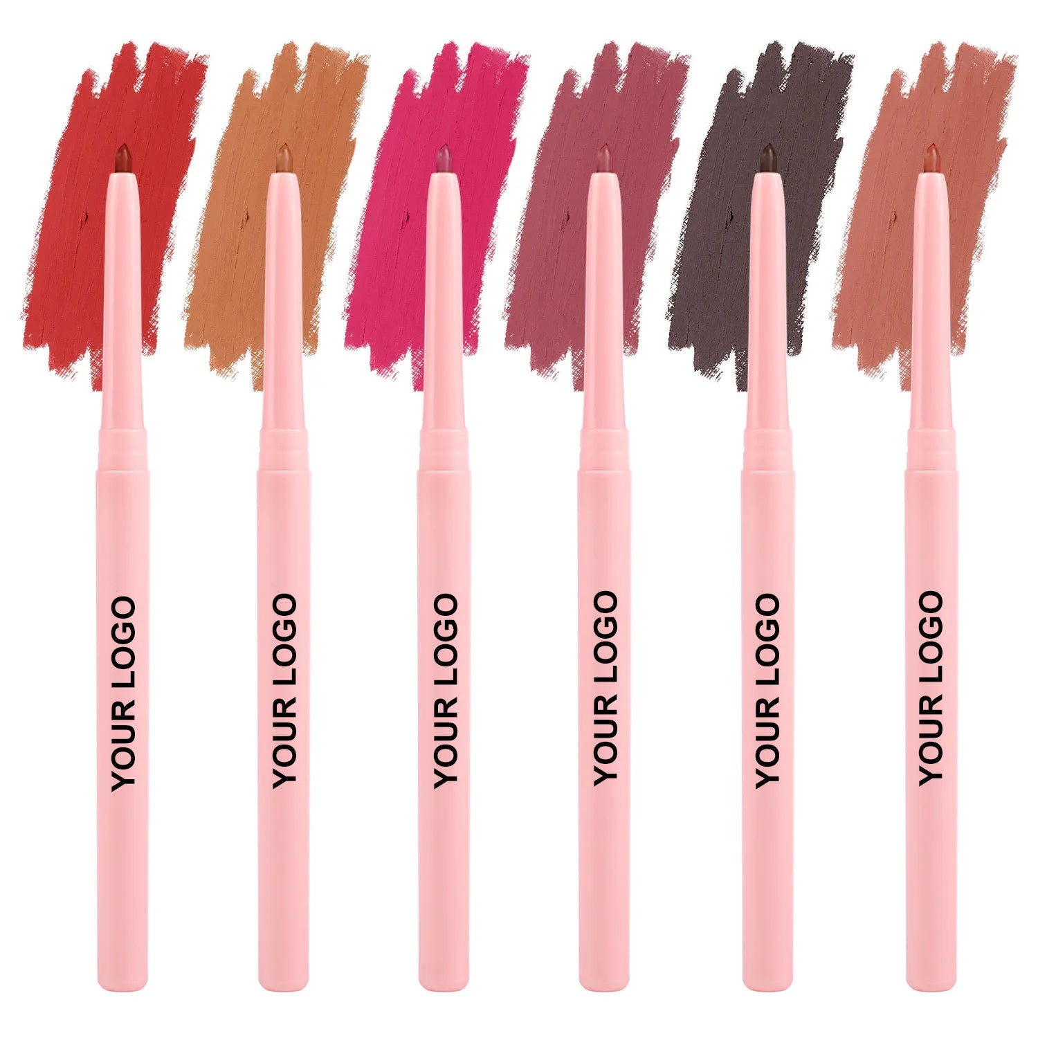 Wholesale Smudge Proof Cruelty Free Vegan Lip Liner Custom No Logo Dark Brown Creamy Lip Liner Private Label