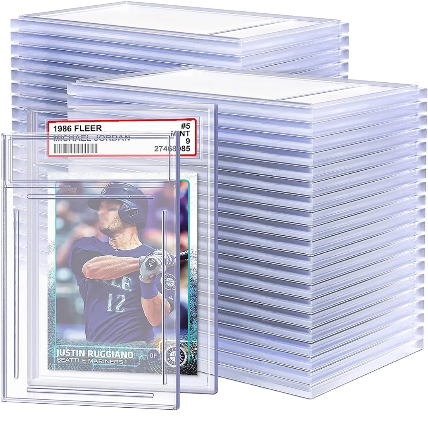 Xuhao Ultrasonic 35PT Sports Card Protector Case Plastic Trading Grading Card Holder 3 in Clear for TCG/ Business Cards